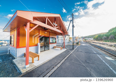 「青森県」JR八戸線・種差海岸駅舎の風景　八戸市 139626960