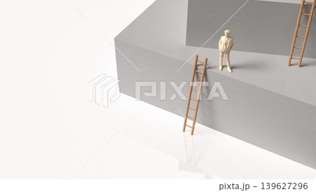 Ambitious Steps Toward Success 3d render. Ambitious Steps Toward Success 3d render. 139627296
