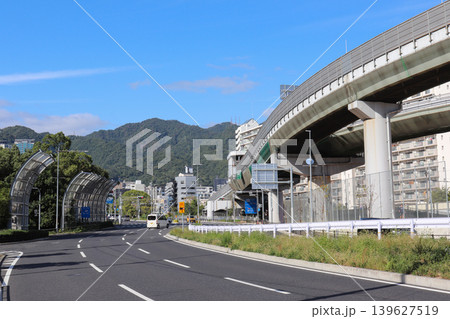 生田川インター付近の街並み(兵庫県神戸市中央区) 生田川インター付近の街並み(兵庫県神戸市中央区) 139627519