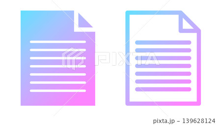 書類のアイコン 2個セット ベクター素材 139628124
