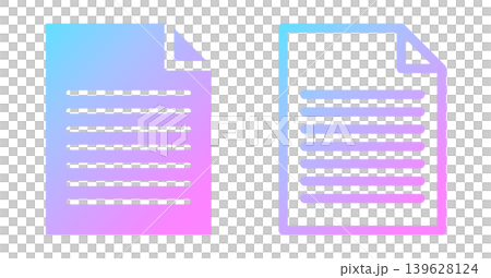 Document icons (set of 2) - Vector material Document icons (set of 2) - Vector material 139628124