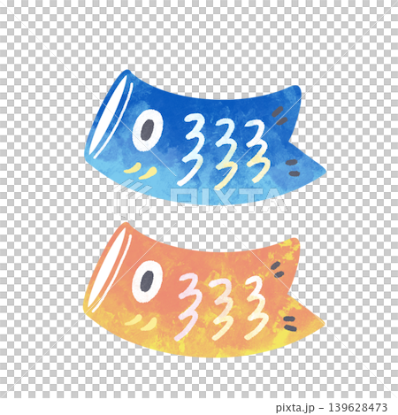 Cute carp streamer illustration Cute carp streamer illustration 139628473
