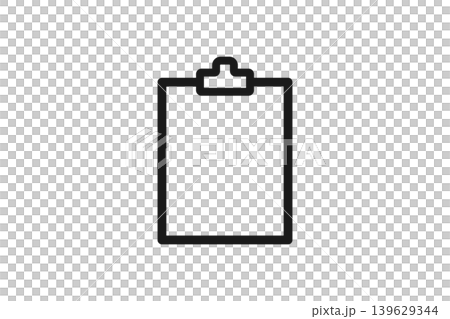 大きいクリップ付きの紙の線画アイコン 大きいクリップ付きの紙の線画アイコン 139629344