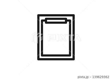 書道と文鎮の線画アイコン 書道と文鎮の線画アイコン 139629362
