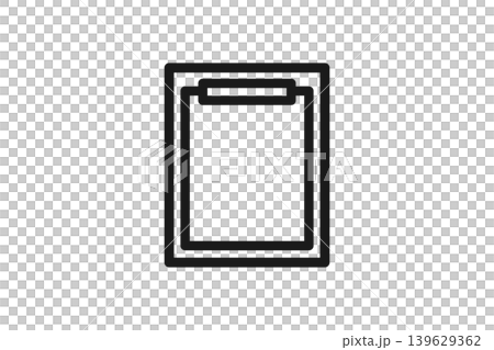 書道と文鎮の線画アイコン 書道と文鎮の線画アイコン 139629362