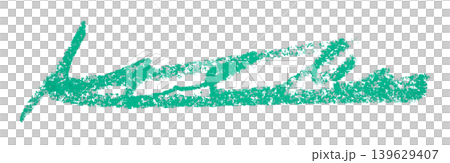 green pencil strokes isolated on transparent background 139629407