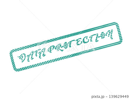 Official Data Protection Rubber Stamp Highlighting Privacy Compliance and Information Security Measures Official Data Protection Rubber Stamp Highlighting Privacy Compliance and Information Security Measures 139629449