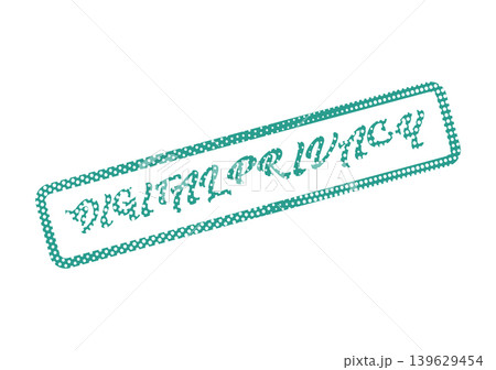 Official digital privacy protection stamp for safeguarding personal information and data confidentiality 139629454