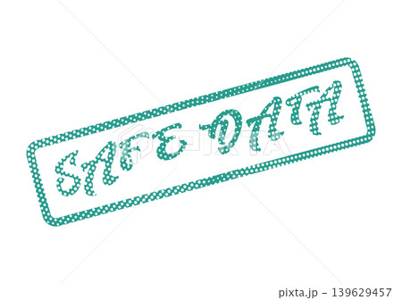 Official green stamp confirming secure data practices and information privacy for modern systems 139629457