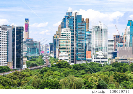 緑が多いバンコクの都市風景 緑が多いバンコクの都市風景 139629755