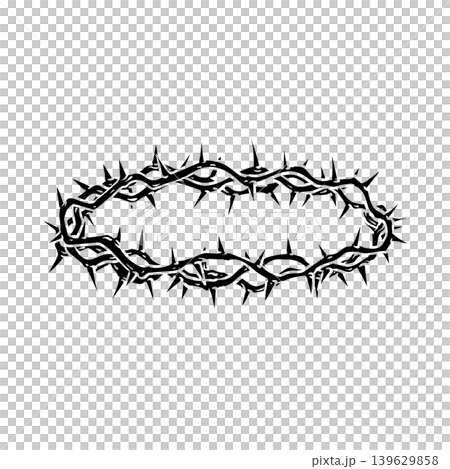 Crown of Thorns black silhouette Crown of Thorns black silhouette 139629858