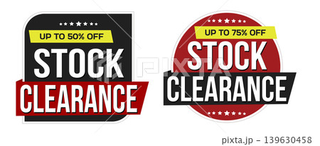 Stock clearance labels set Stock clearance labels set 139630458
