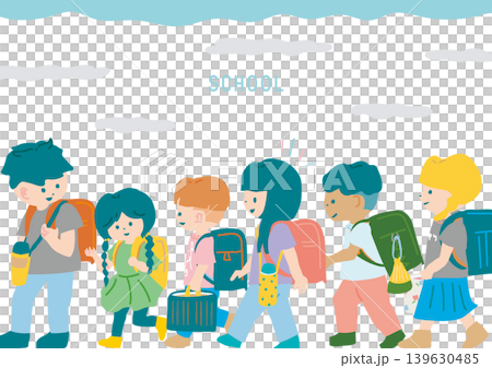 小学生の列 139630485