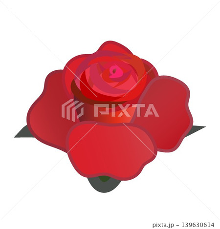 赤いバラの花のイラスト 赤いバラの花のイラスト 139630614