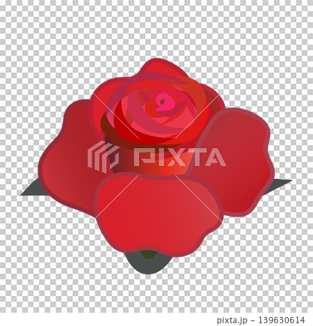 赤いバラの花のイラスト 赤いバラの花のイラスト 139630614
