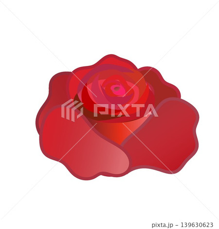 赤いバラの花のイラスト 赤いバラの花のイラスト 139630623