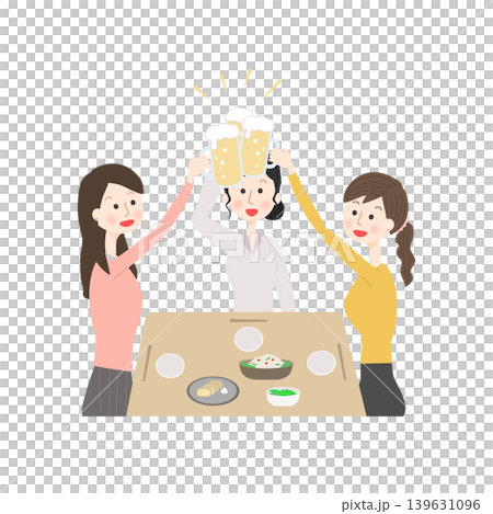 Women toasting with beer Women toasting with beer 139631096