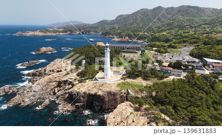 2026年4月撮影_日本海の絶景【日御碕灯台】ドローン空撮_SIHTD_No26 139631883