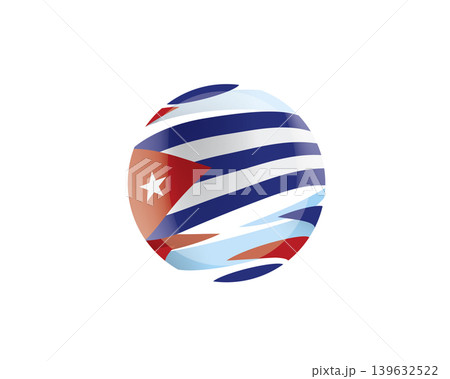 The Cuban flag in an abstract sphere The Cuban flag in an abstract sphere 139632522