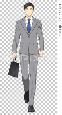 Illustration of a working man walking Illustration of a working man walking 139632584