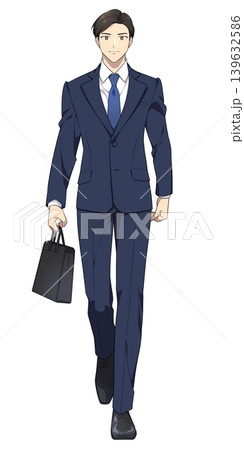 歩く社会人男性のイラスト 歩く社会人男性のイラスト 139632586