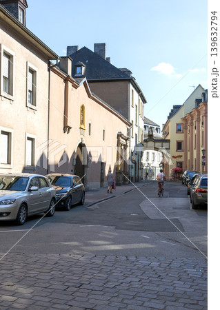 Trier, Germany - July 06, 2018: View of the street in the central part of Trier Trier, Germany - July 06, 2018: View of the street in the central part of Trier 139632794