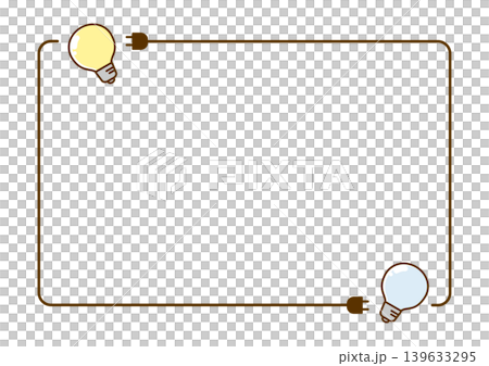 電気・電球とコンセントのフレーム 電気・電球とコンセントのフレーム 139633295