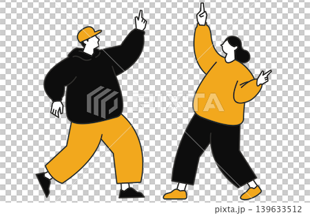 Men and women enjoying dancing at clubs and festivals Men and women enjoying dancing at clubs and festivals 139633512