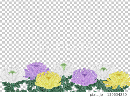 【菊花花框】手工刺繡插畫材料 139634280