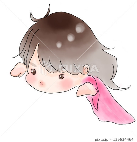 水彩風 何かを持つ女の子 手描きイラスト 水彩風 何かを持つ女の子 手描きイラスト 139634464