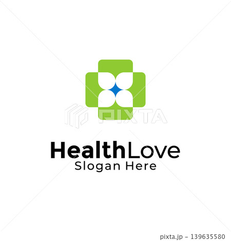 Vector healthy care wellness logo design template Vector healthy care wellness logo design template 139635580