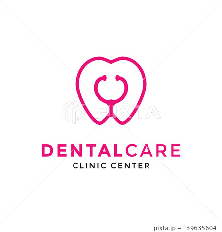 Vector dental care clinic center logo design template Vector dental care clinic center logo design template 139635604