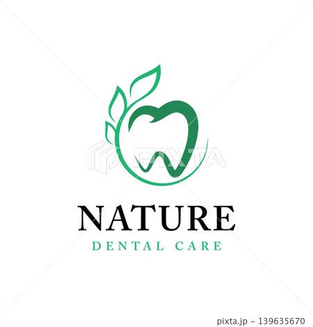 Vector nature dental care logo design template 139635670