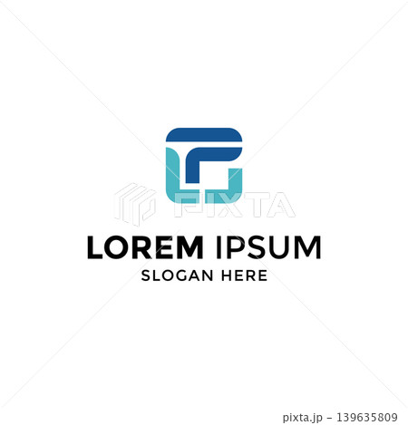 Vector monogram line of letter L and P or P and L logo design template Vector monogram line of letter L and P or P and L logo design template 139635809