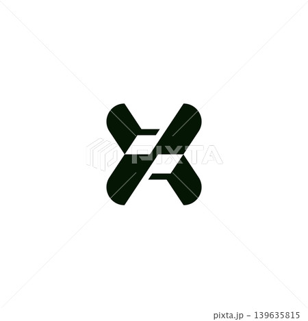 Vector creative letter X and S geometric line logo design template 139635815