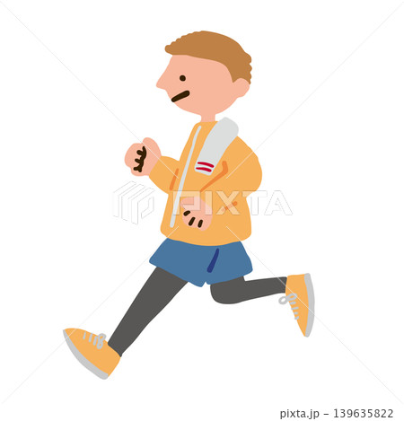 ランニングをする男性のイラスト 139635822