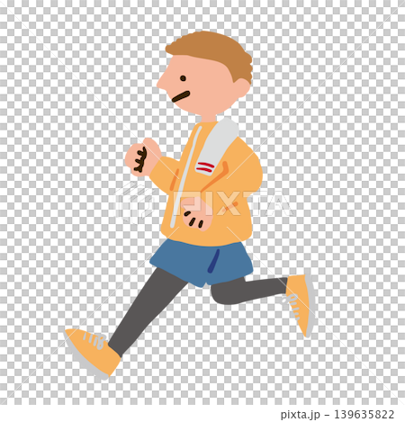 ランニングをする男性のイラスト 139635822