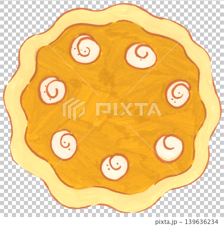 Hand drawn pumpkin pie illustration, cute autumn thanksgiving dessert with whipped cream, cozy homemade baked goods, vintage cafe holiday graphic Hand drawn pumpkin pie illustration, cute autumn thanksgiving dessert with whipped cream, cozy homemade baked goods, vintage cafe holiday graphic 139636234