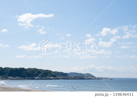 由比ガ浜海水浴場からの風景 由比ガ浜海水浴場からの風景 139636431