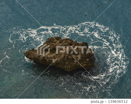 rock and sea waves rock and sea waves 139636512