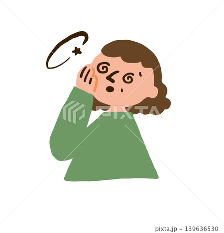 めまいがする高齢女性 めまいがする高齢女性 139636530