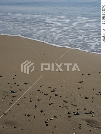 sandy beach and sea waves sandy beach and sea waves 139636876