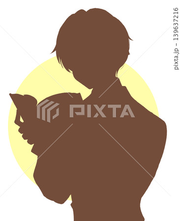 読書をする少年 シルエット 小さい本 読書をする少年 シルエット 小さい本 139637216