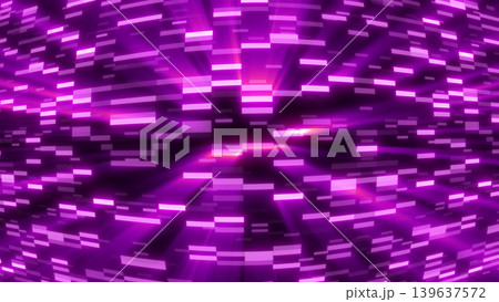Abstract magenta and purple glowing bars arranged in a futuristic digital grid with radiant light, motion, and vibrant neon atmosphere Abstract magenta and purple glowing bars arranged in a futuristic digital grid with radiant light, motion, and vibrant neon atmosphere 139637572