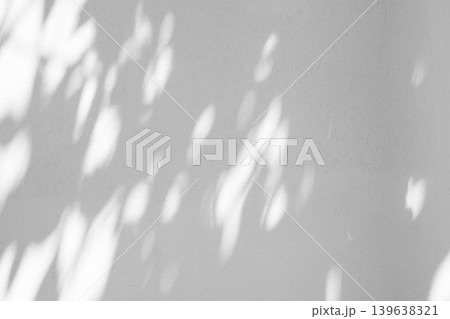 Abstract natural tree leaves shadow on white wall background Abstract natural tree leaves shadow on white wall background 139638321