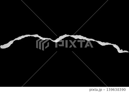 Ripped torn paper edges isolated on black background Ripped torn paper edges isolated on black background 139638390