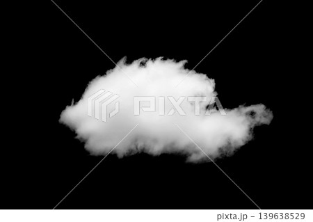 White clouds isolated on black background 139638529