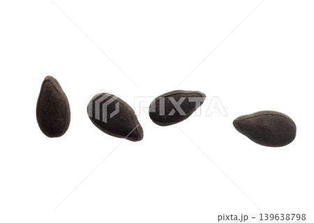 Black sesame seeds isolated on white background Black sesame seeds isolated on white background 139638798