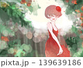 キラキラ　一眼で見る赤いドレスを着たショートカットの女性 139639186