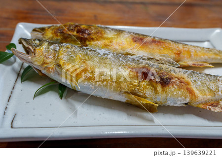 高知名物 鮎の塩焼き 仁淀川の清流で育った香魚 高知名物 鮎の塩焼き 仁淀川の清流で育った香魚 139639221